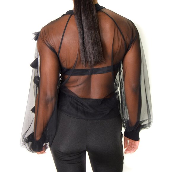 Sweet Flowers Sheer Top - Picture 6 of 7